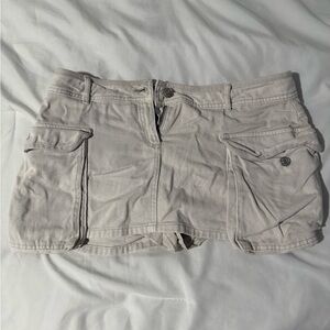 Garage Light Khaki Mini Skirt